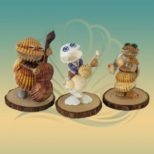 The Shellbys Jazz Trio Set 2. Hand crafted shell figures from Spain